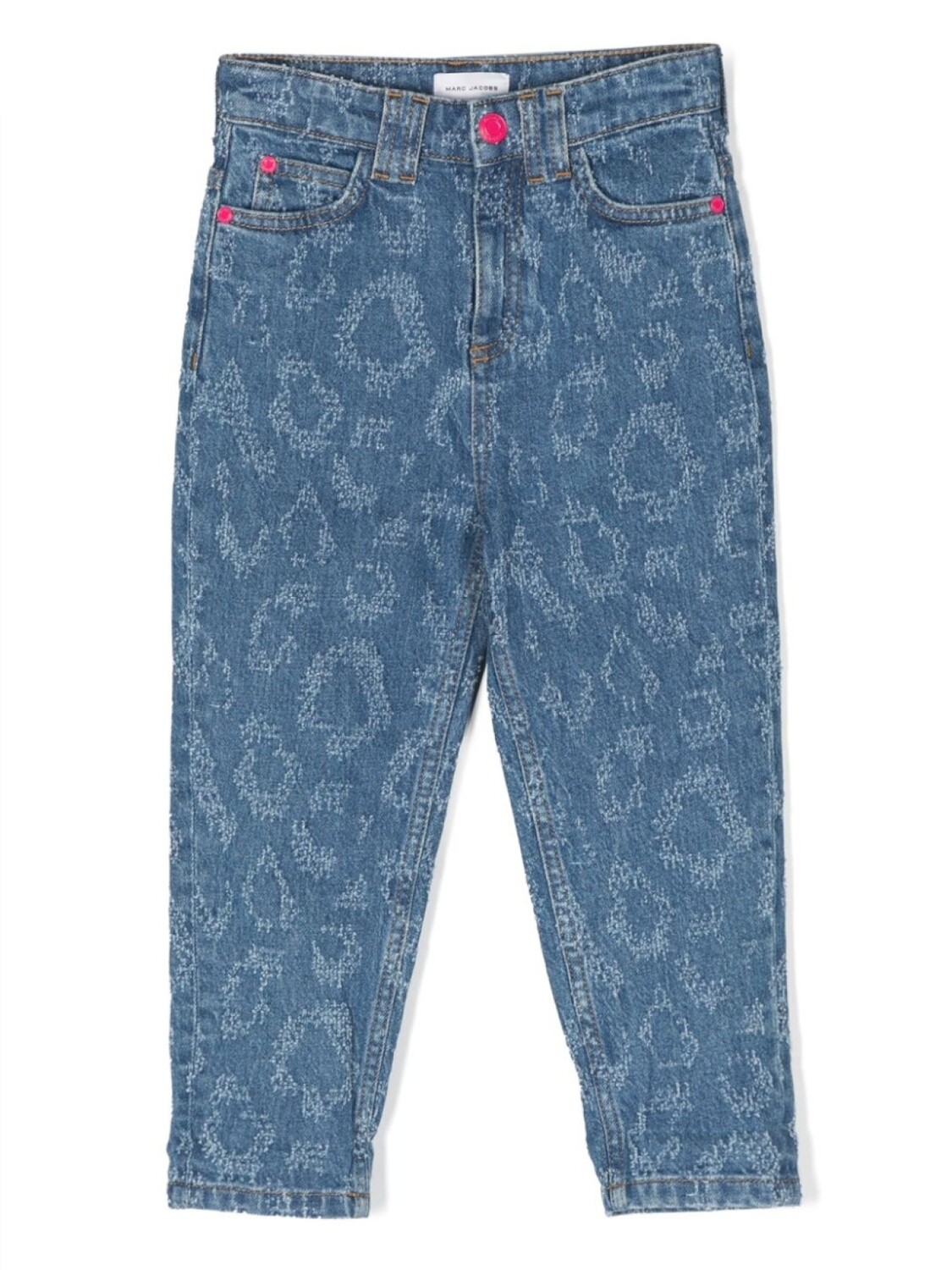 

Marc Jacobs Kids зауженные джинсы с анималистичным принтом, синий