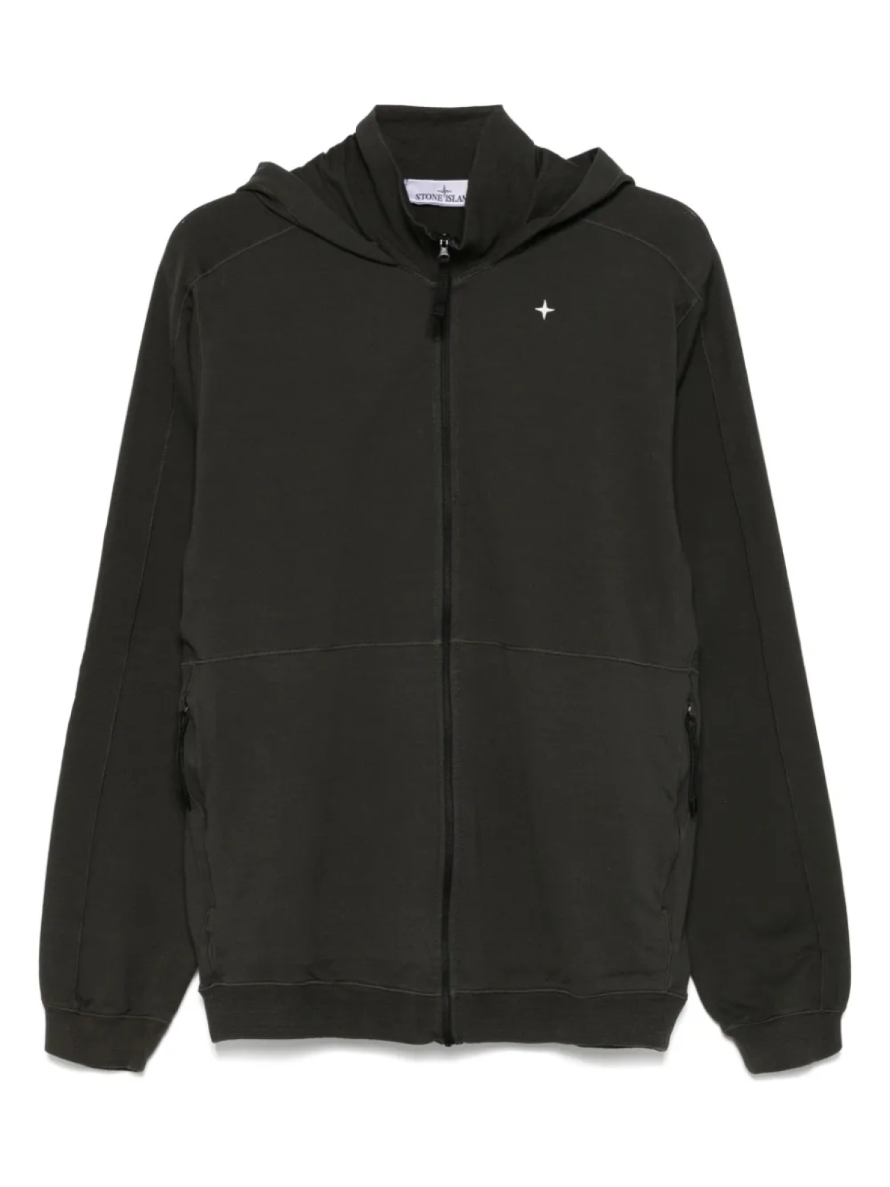 

Толстовка с капюшоном на молнии Stone Island, черный