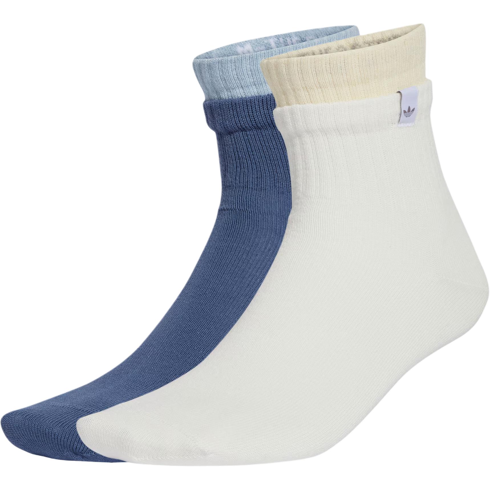 

3S 2L 1/4 S 2P носки Mid-Calf Unisex 2 Pack Adidas Originals, ярко-белый/синий