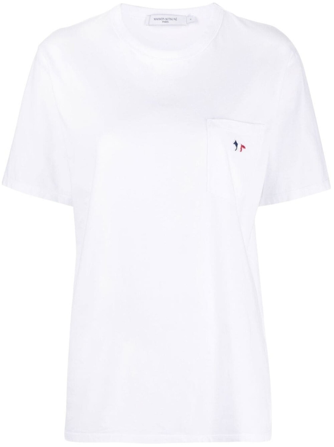 

Maison Kitsuné футболка с нашивкой Fox, белый