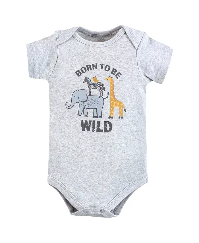 Комплект из 3 боди Hudson Cotton для мальчиков Hudson Baby, серый — фото 2