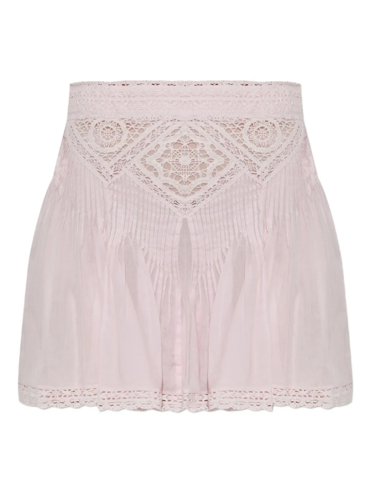 

MARANT ÉTOILE Goldie мини-юбка с кружевными вставками и складками, розовый