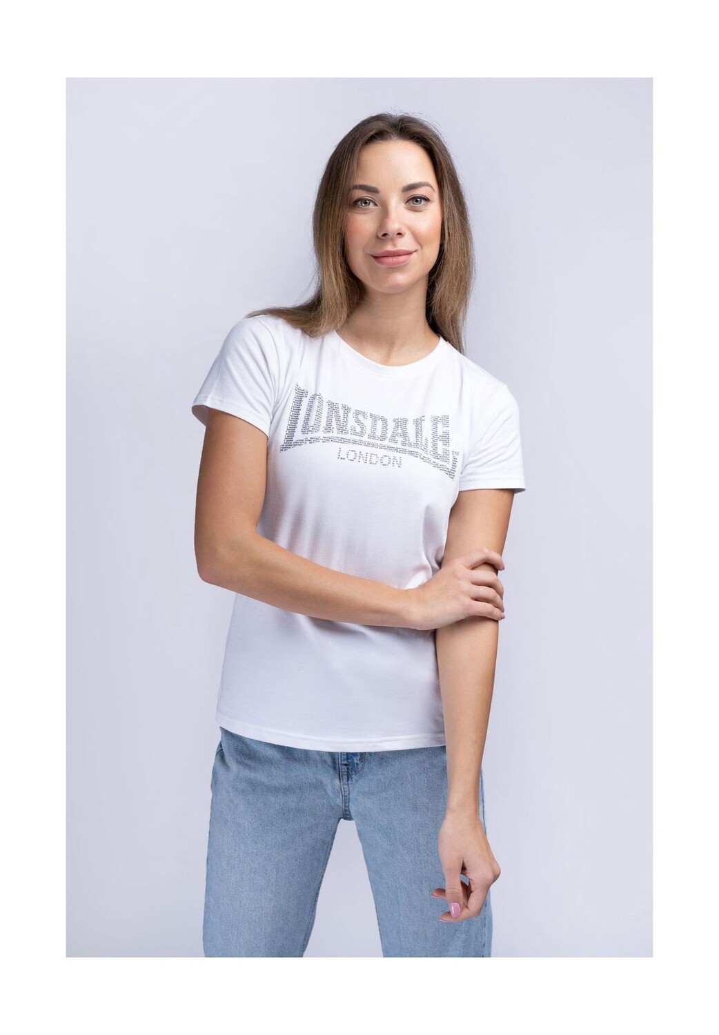 

Женская футболка БЕКАН LONSDALE, бело-черный