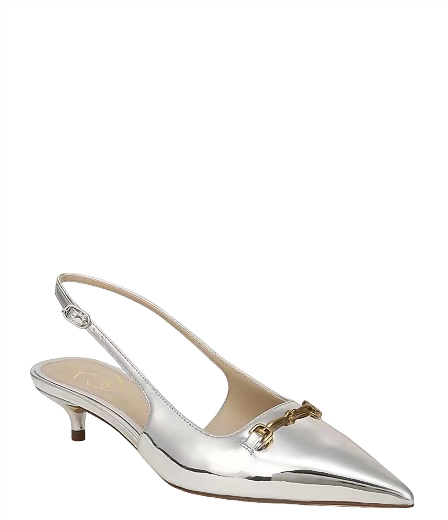 Туфли-лодочки Fitzgerald Slingback в мягком серебристом цвете Sam Edelman, цвет soft silver