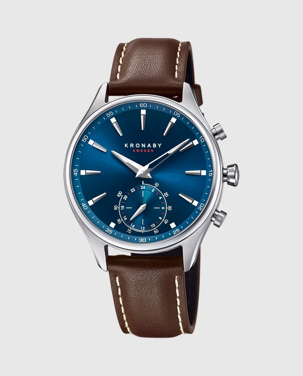 

S3120/1 Мужские часы Sekel из коричневой кожи Kronaby, коричневый
