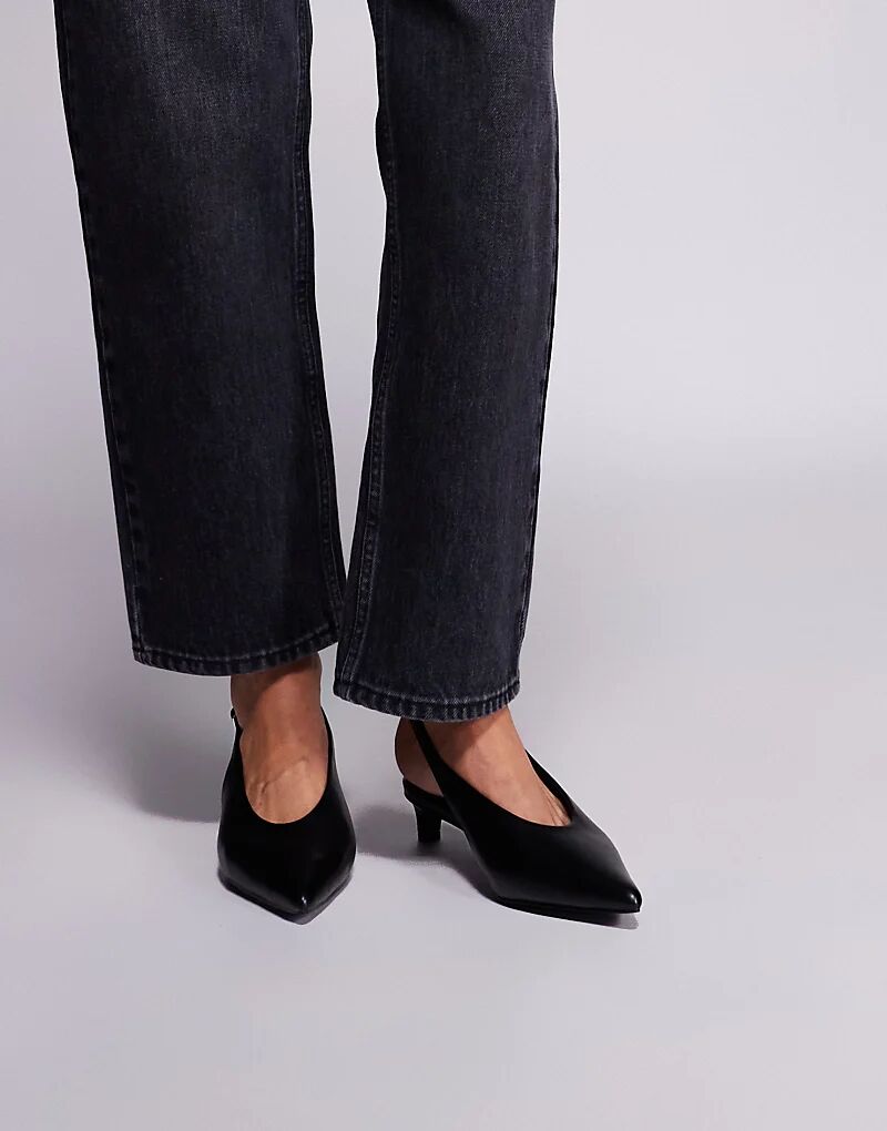 Туфли Public Desire Wide Fit Saskia на каблуке-рюмочке черного цвета — фото 4