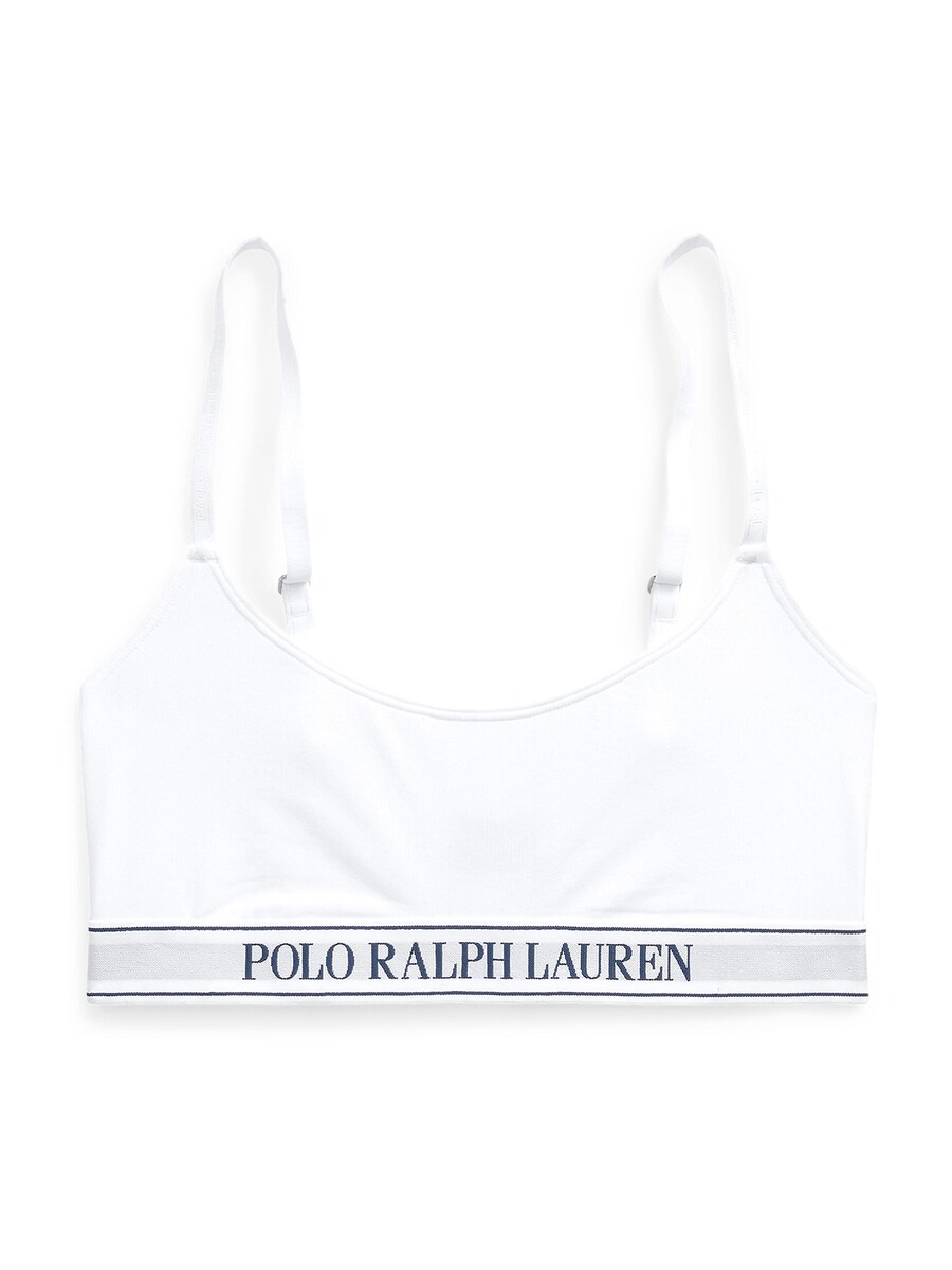 

Бюстгальтер-бралетт Polo Ralph Lauren Scoop Bralette - Polo Essentials, White