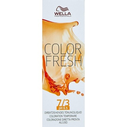 Полуперманентная краска для волос Color Fresh, № 7/3 Medium Blonde Gold 75 мл, Wella — фото 2