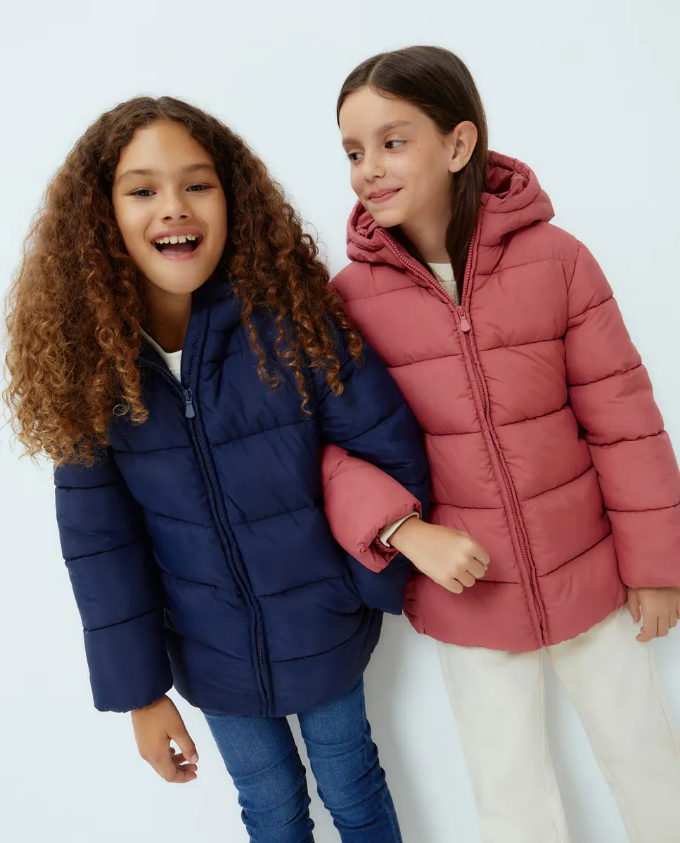 

Базовая пуховая парка для девочек Kids El Corte Inglés, терракотовый