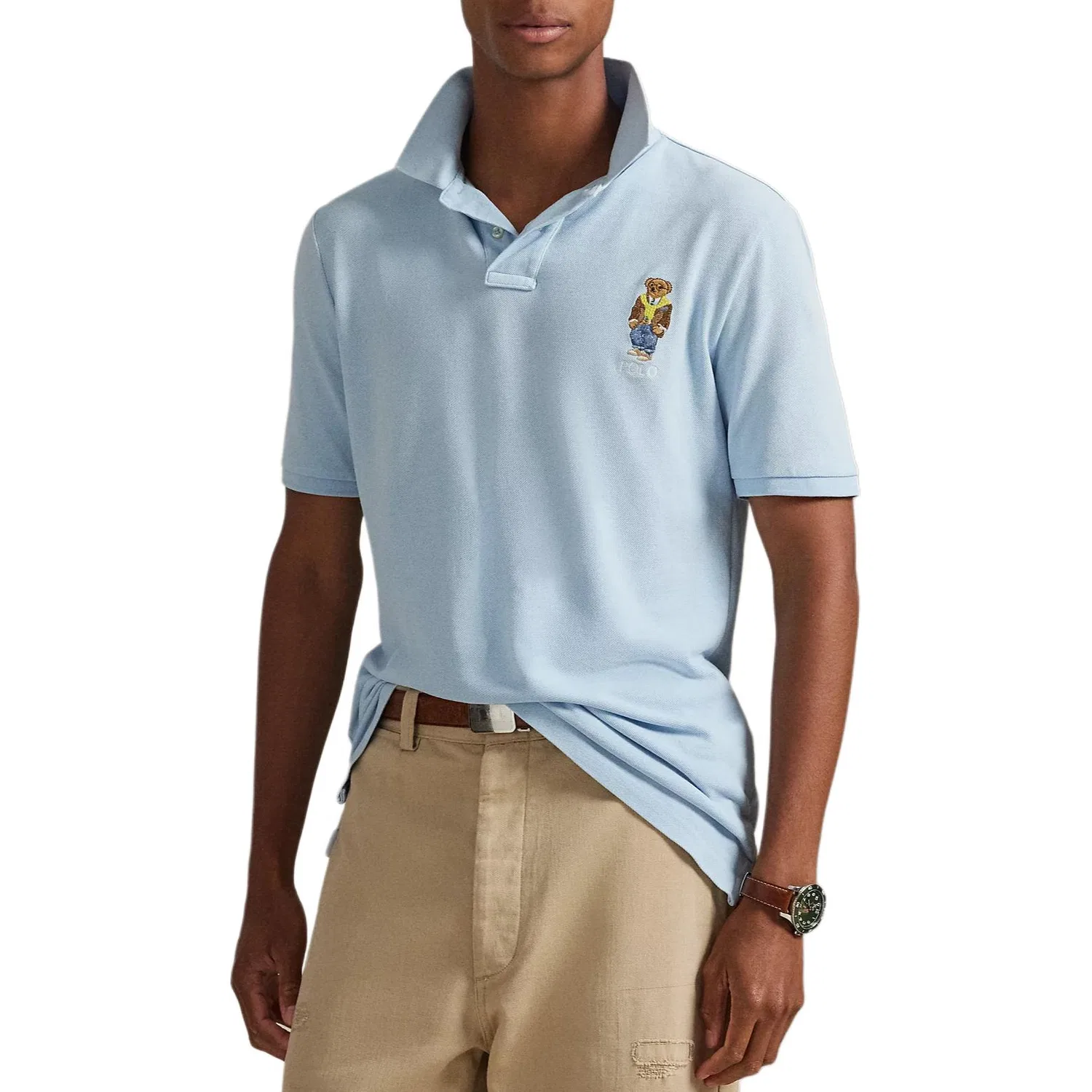 Поло с вышивкой Polo Bear Polo Ralph Lauren, Southport Blue — фото 3