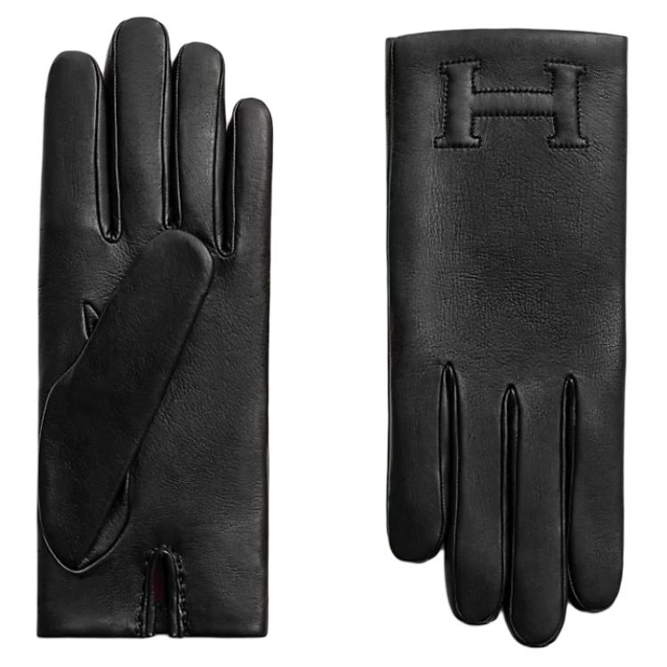 

Унисекс перчатки из овчины HERMES, черный