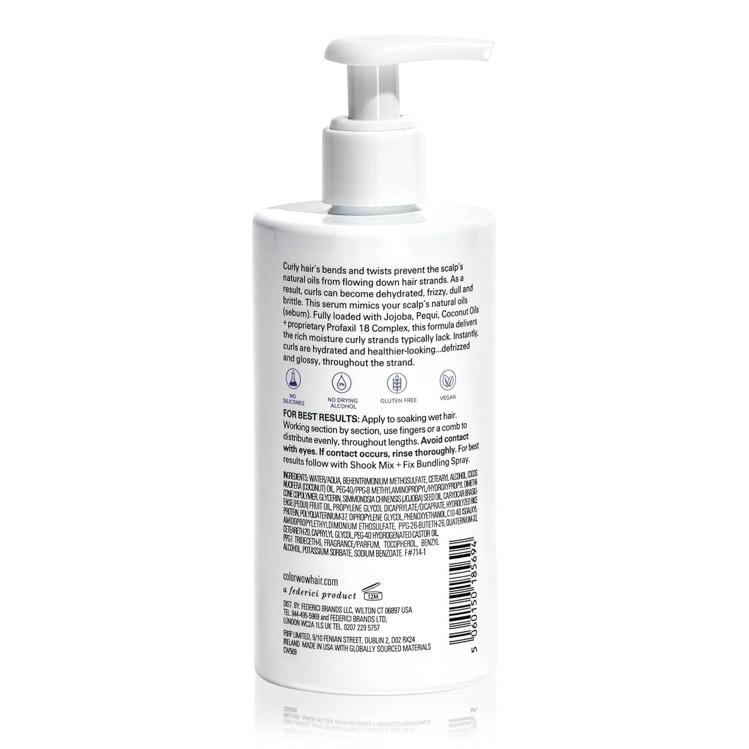 COLOR WOW Curl Wow Flo-etry Vital Natural Serum - масляная смесь для увлажнения сухих и обезвоженных волос от корней до кончиков, мгновенно придающая локонам объем и сочность 296 мл (1 шт.) — фото 2