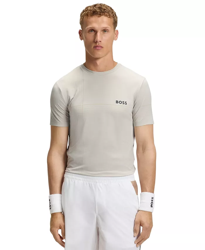 

Мужская футболка Slim-Fit из стрейч-джерси Hugo Boss, коричневый/бежевый