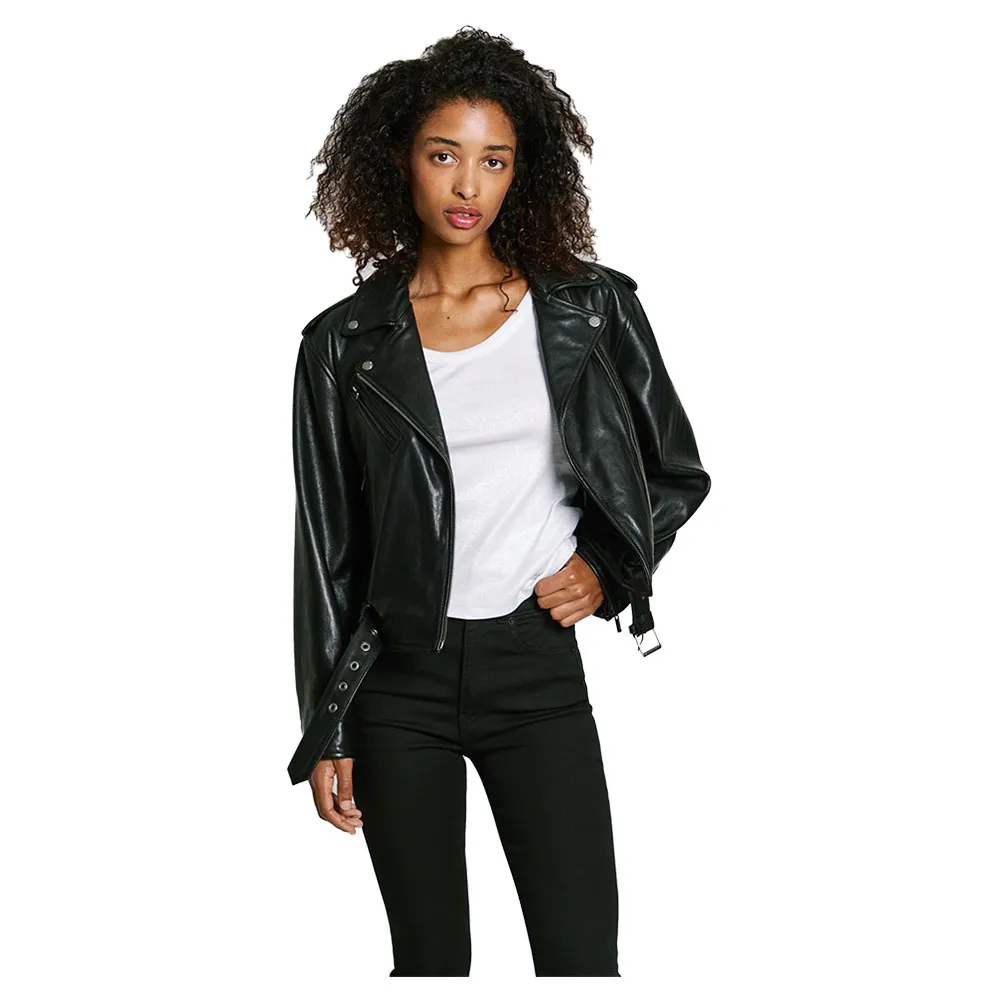 

Куртка Pepe Jeans Franka leather, черный