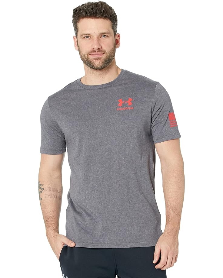 

Футболка Under Armour New Freedom Flag, цвет Charcoal Medium Heather/Red