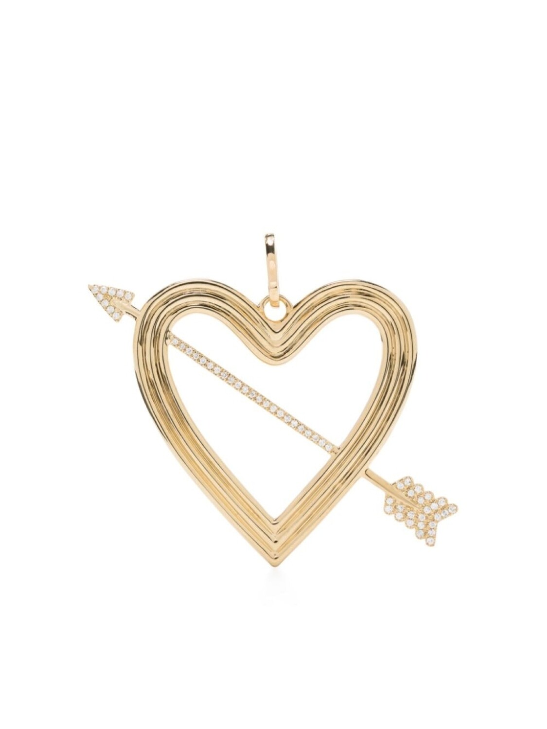 

Подвеска XL Heart + Arrow из желтого золота Adina Reyter, золотой