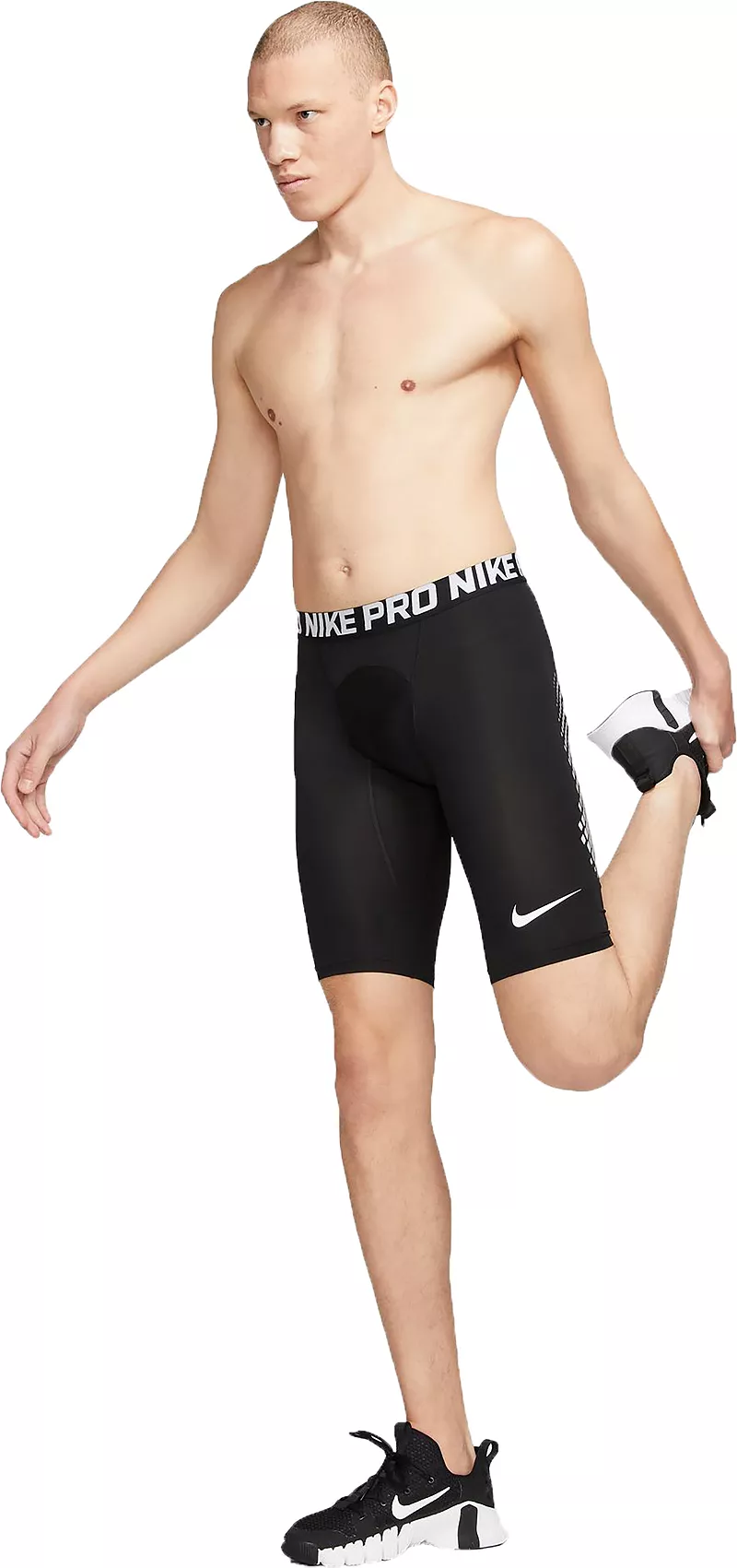 Мужские бейсбольные шорты-скользящие Nike, цвет Black/Wolf Grey/White — фото 2