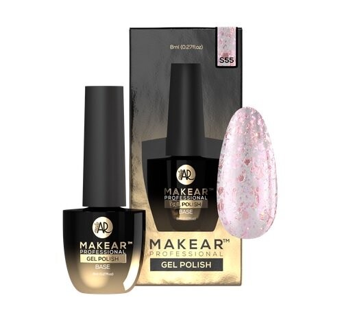 

MAKEAR S55 Pink Aurora, Гибридный лак для ногтей, 8 мл
