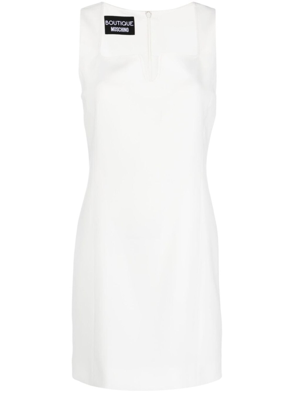 

Платье мини с квадратным вырезом Boutique Moschino, белый