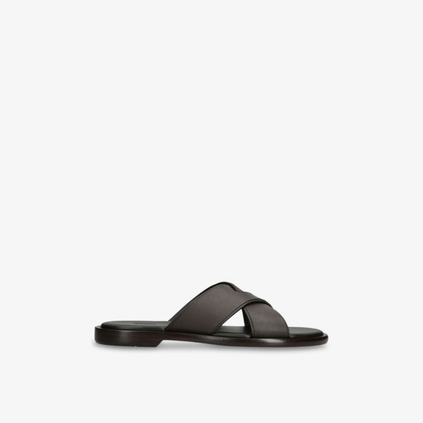 

Сандалии плоские Ermenegildo Zegna Crossover-Strap, коричневый