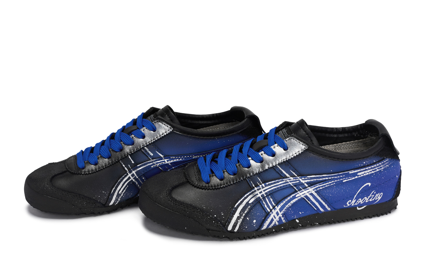 Onitsuka Tiger MEXICO 66 811 Manufacturing, Shooting Stars Breathable Low top Casual Shoes Unisex Black Blue Silver — фото 4