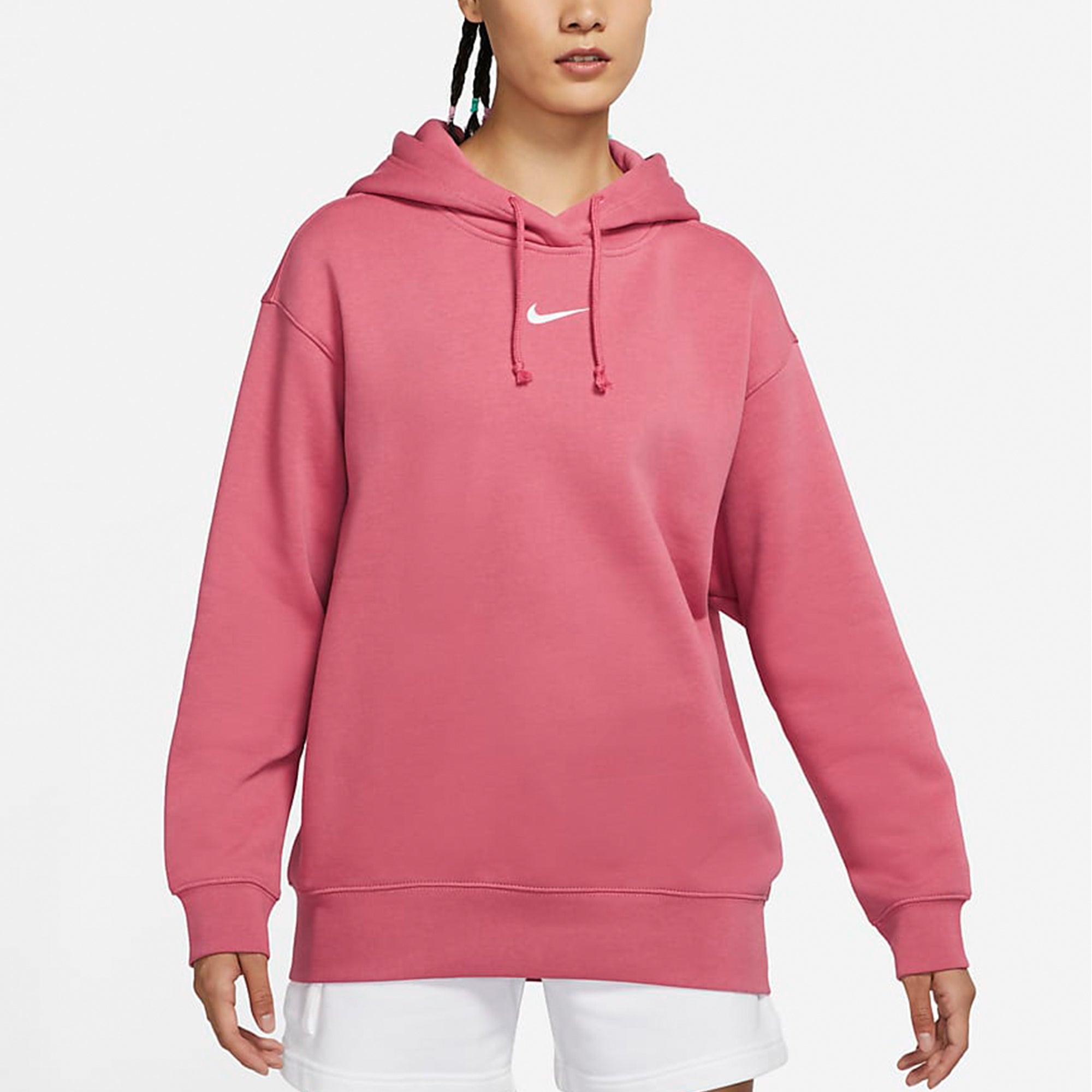Толстовка (WMNS) ASW Nike Sportswear ESSNTL CLCTN FLC OS HD ARCHAEO PINK — фото 3