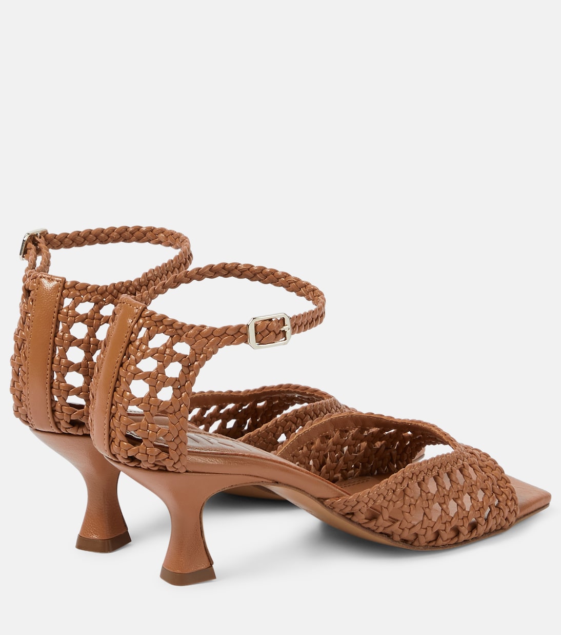Сандалии из плетеной кожи Veronica Souliers Martinez, коричневый — фото 3
