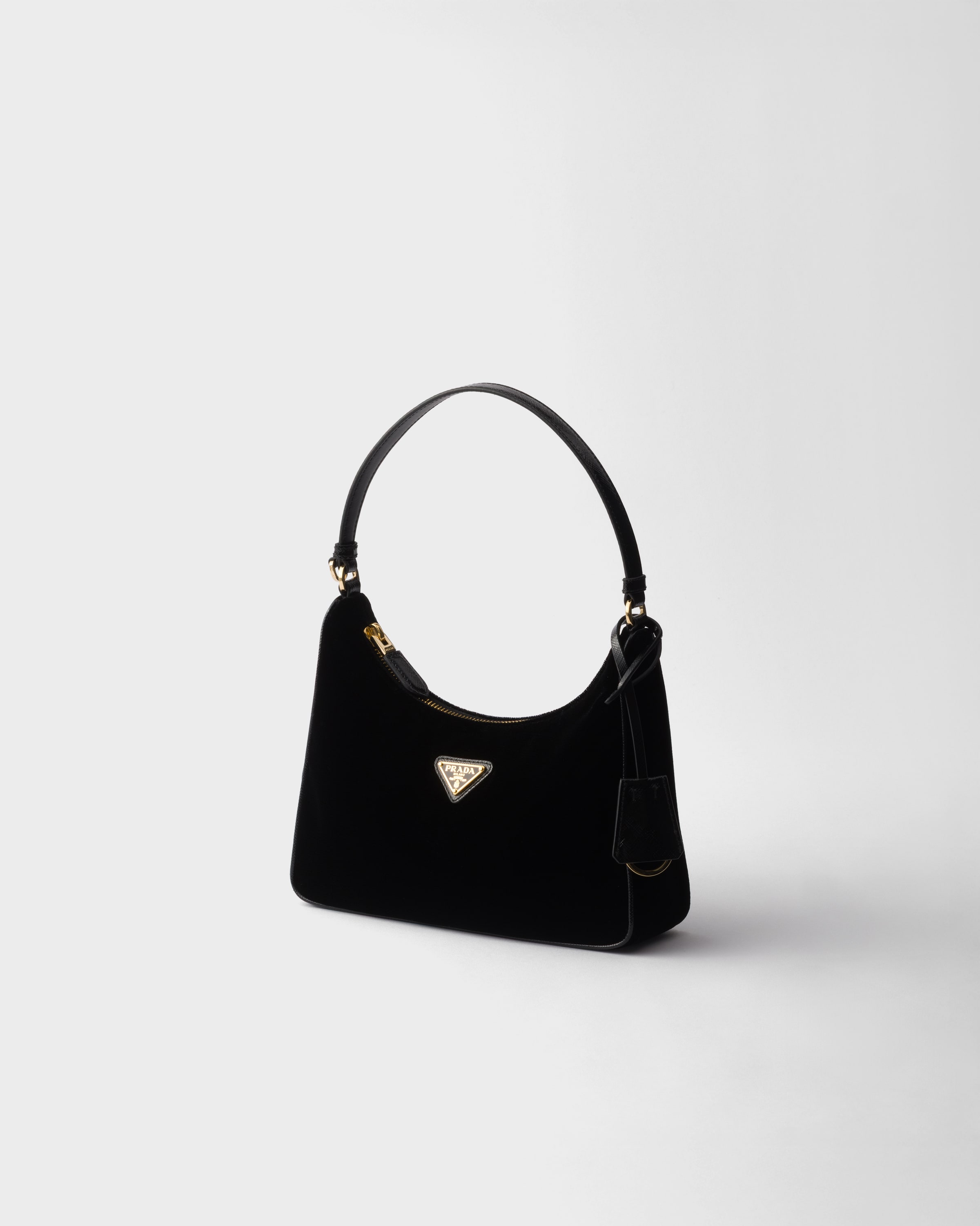 Мини-сумка Prada Re-Edition 2005 из бархата и сафьяновой кожи Prada, черный — фото 2