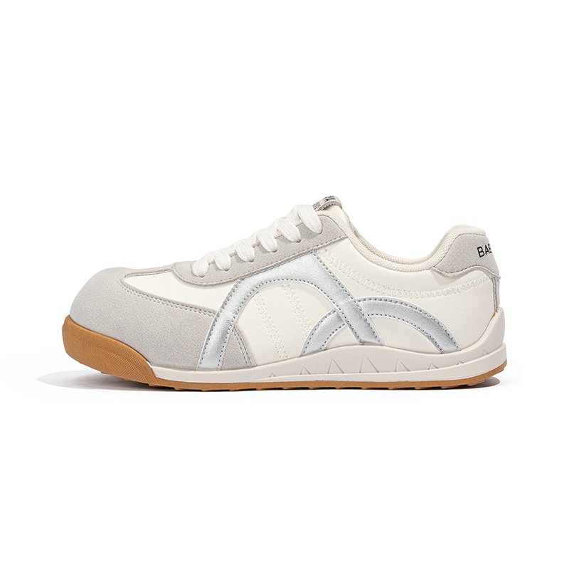 

Скользостойкие амортизирующие с эффектом отскока низкие детские повседневные кроссовки Beige Gray для подростков Babaya, бежевый