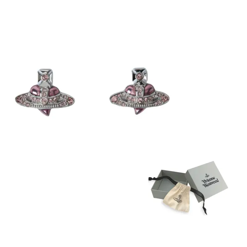 

Новые серьги Diamante в форме сердца Vivienne Westwood, розовый красный