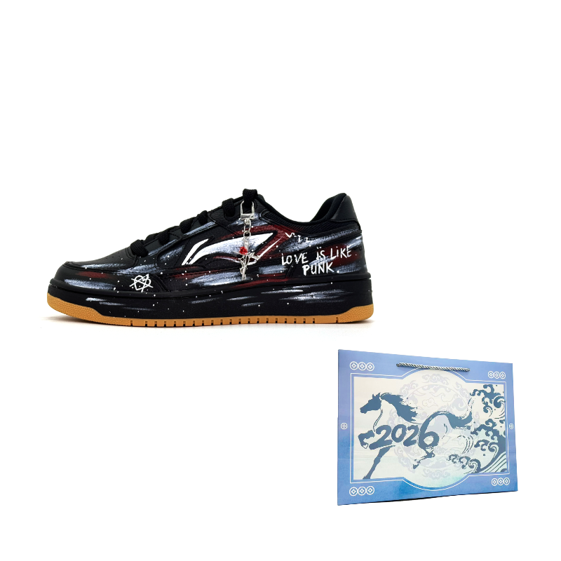 

Li-Ning Tianji Punk Love Abrasion Resistant низкие кроссовки для скейтбординга мужские Black