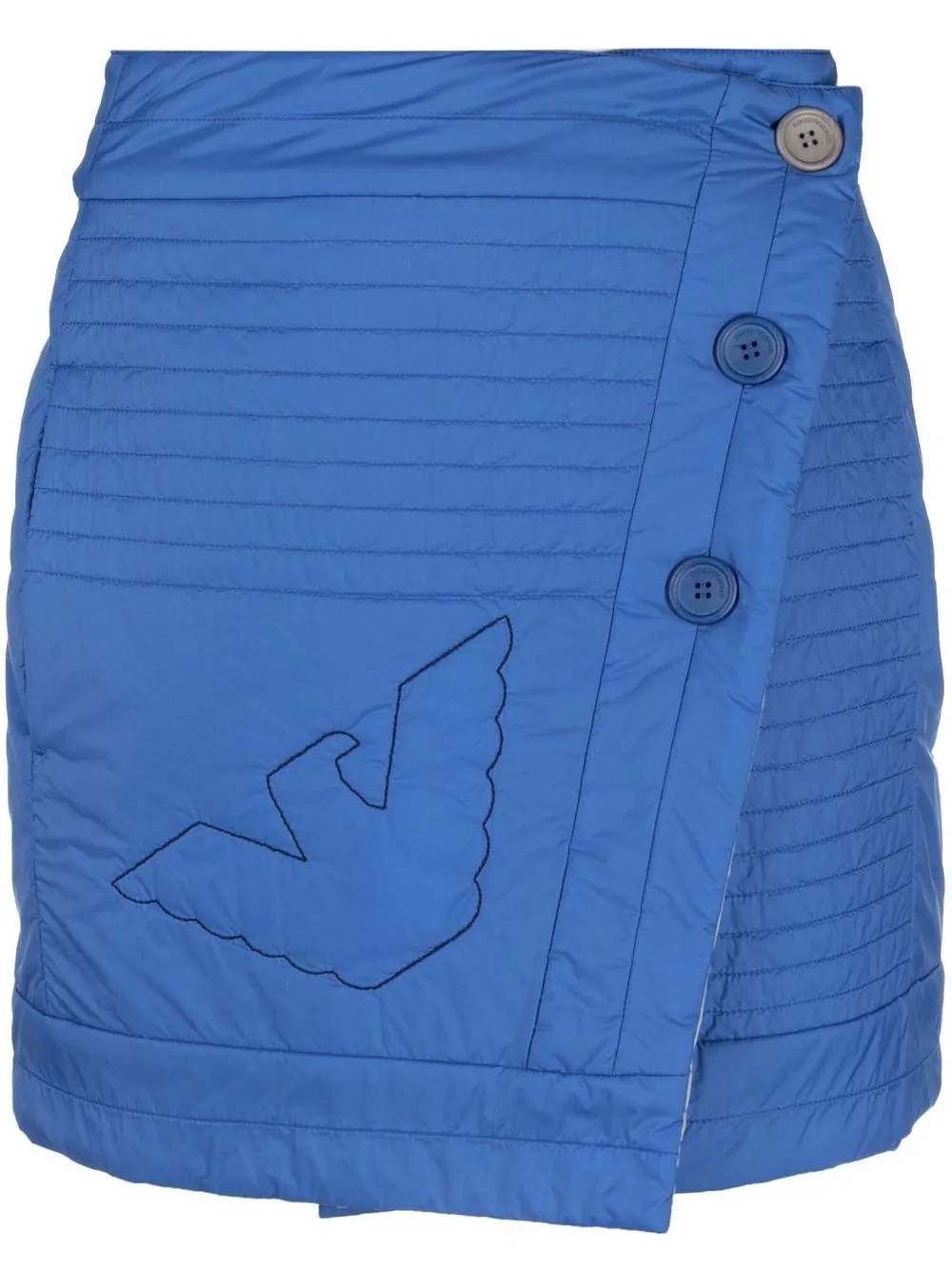 

Стеганая юбка на пуговицах Emporio Armani, синий