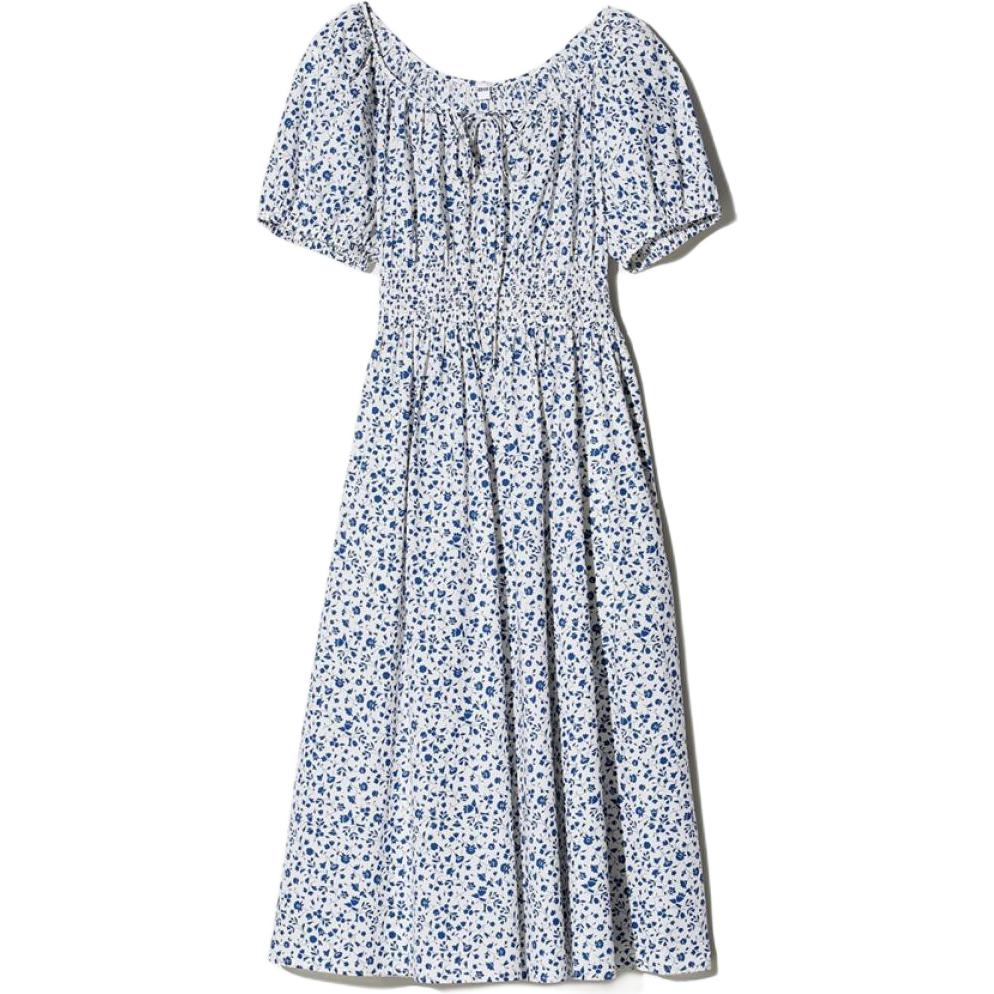 

UNIQLO Женские платья с коротким рукавом ivory