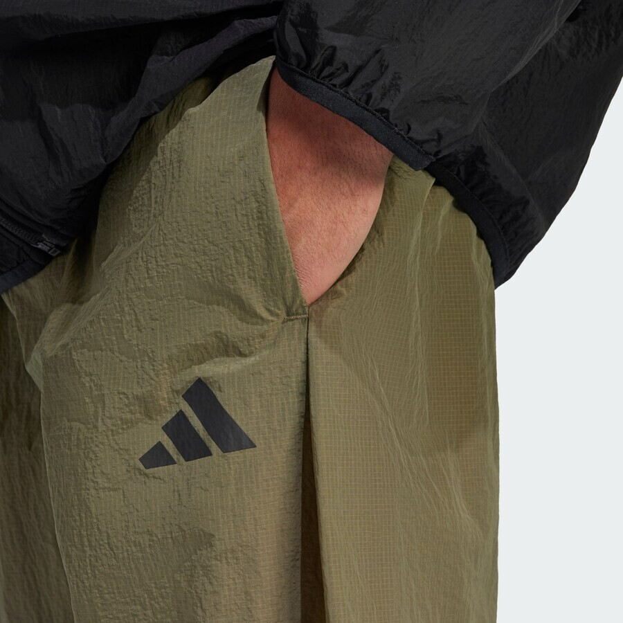 Длинные брюки ADIDAS SPORTSWEAR Loose fit Workout Pants Future Icons, оливковый — фото 3
