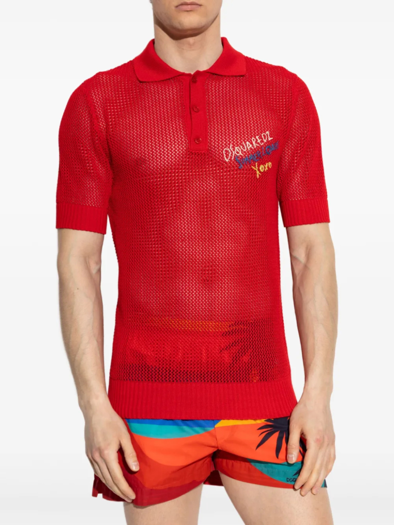 DSQUARED2 cotton футболка, красный — фото 3