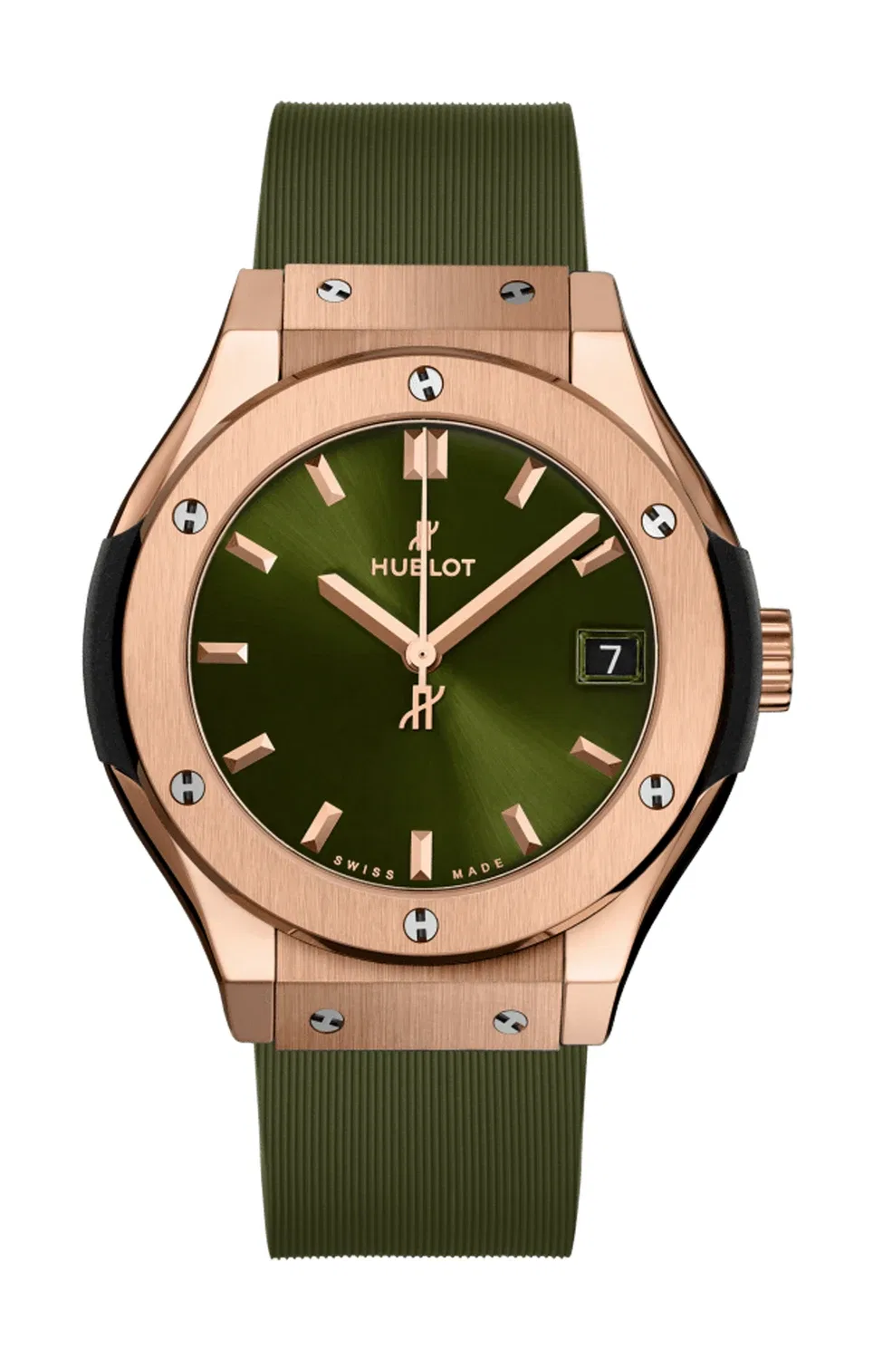 Классик Фьюжн Кинг Голд Грин 33 мм - 581.OX.8980.RX HUBLOT, серебряный