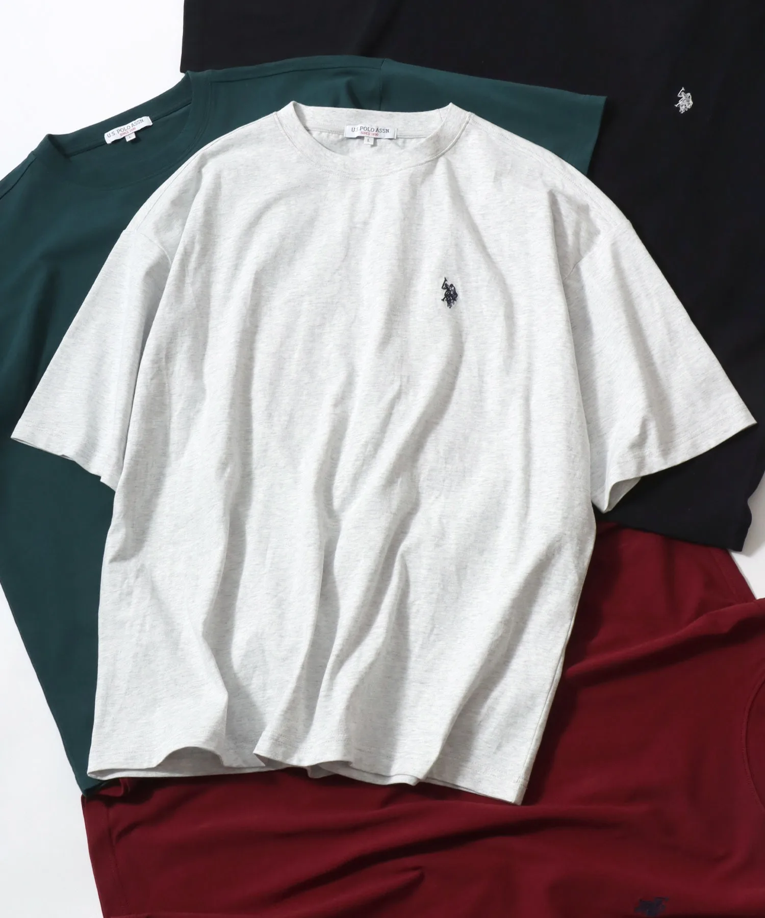 Унисекс оверсайз футболка U.S. POLO ASSN. с вышивкой oatmeal