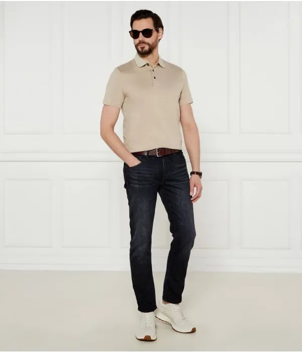 Поло H-Pitton 145 slim fit Boss, бежевый — фото 2