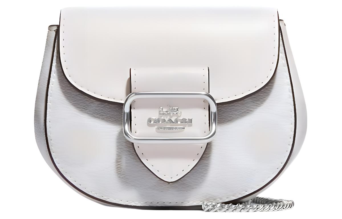 

COACH Сумка-седло Morgan Canvas с кожей, сумка через плечо, женская, белая