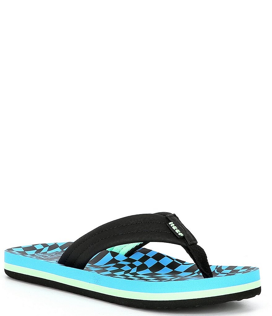 

Шлепанцы Reef Boys 'Ahi Swell Checkers (молодежь), синий