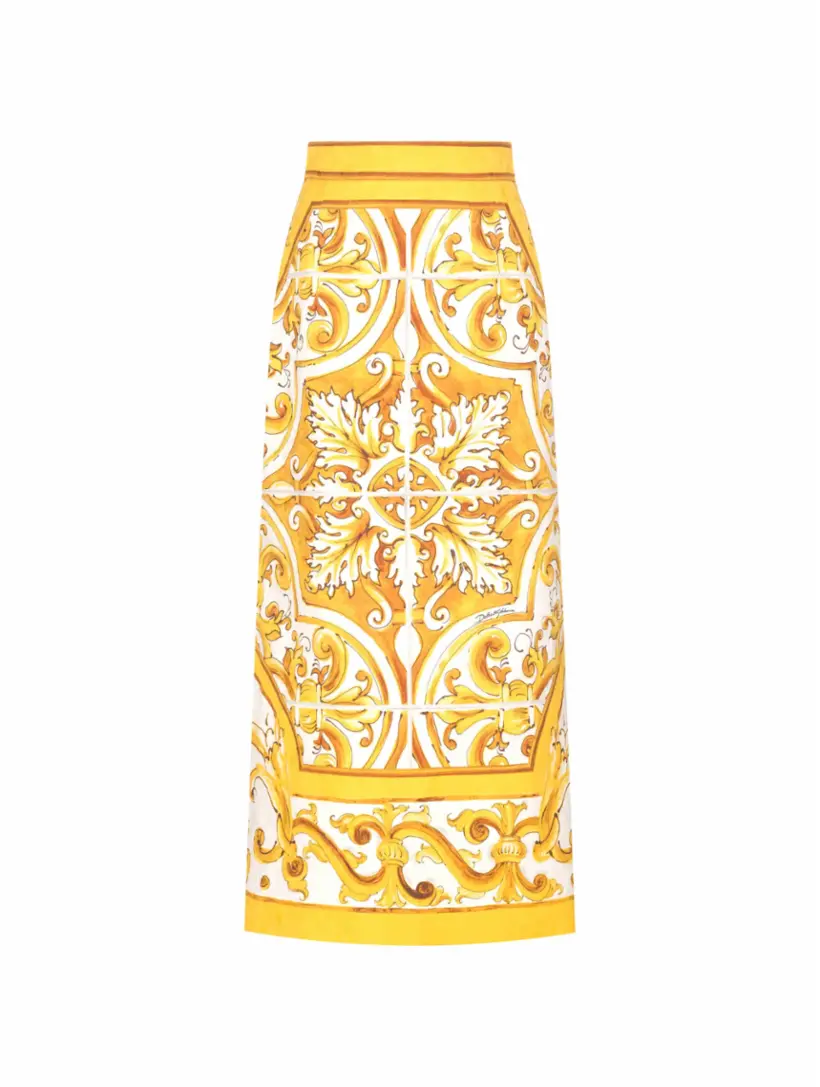

Юбка макси с принтом Majolica Dolce&Gabbana, мультиколор