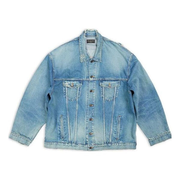 

Куртка destroyed denim jacket 'blue' Balenciaga, синий