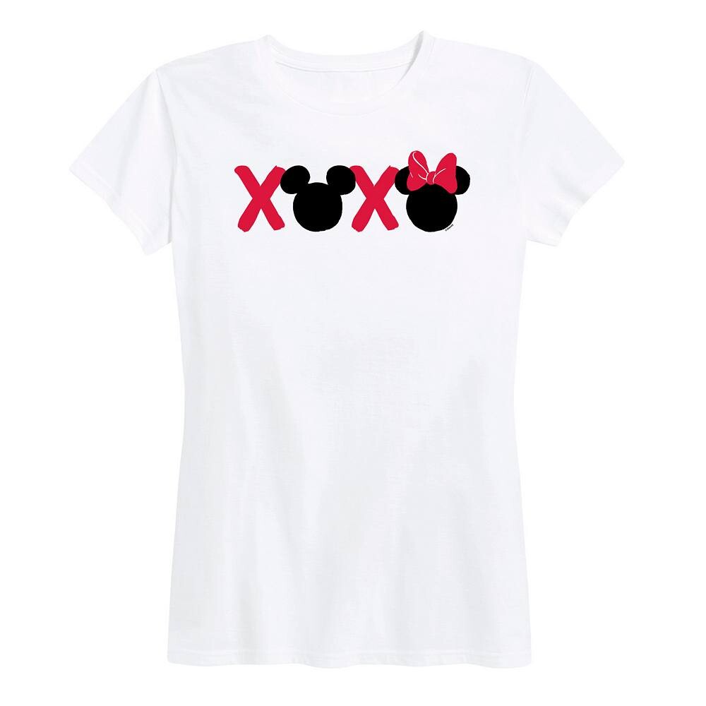 

Женская футболка с рисунком XOXO Disney's Mickey & Minnie Mouse, белый