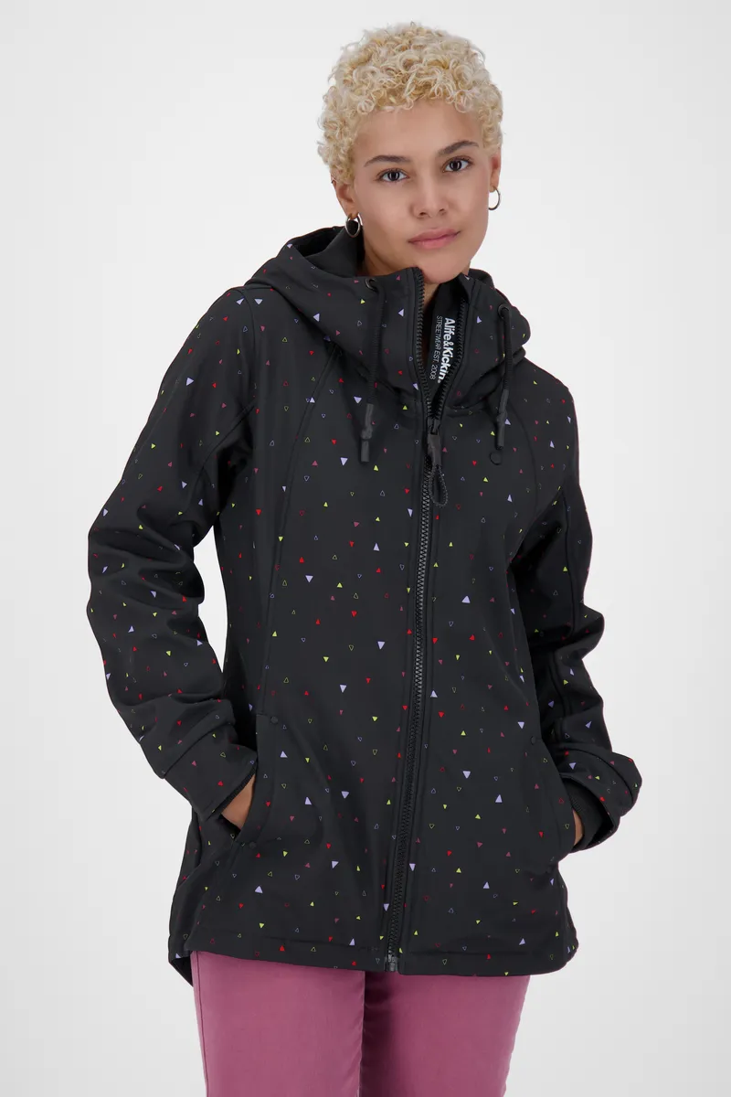 

Куртка софтшелл Alife & Kickin "LilouAK S Jacket женская куртка софтшелл, переходная куртка", цвет Moonless
