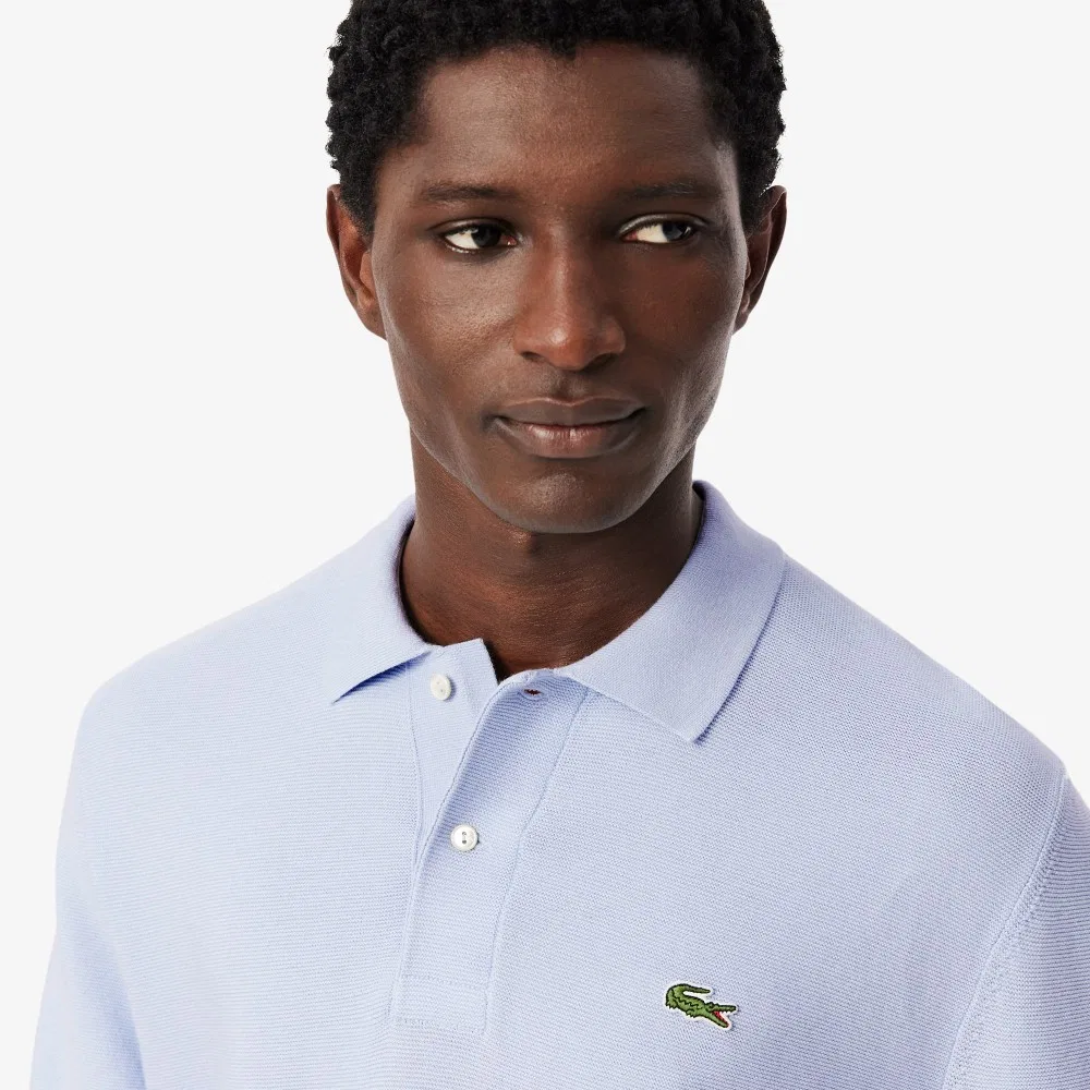 Мужской свитер-поло Links Links с коротким рукавом светло-лавандовый от Lacoste — фото 2