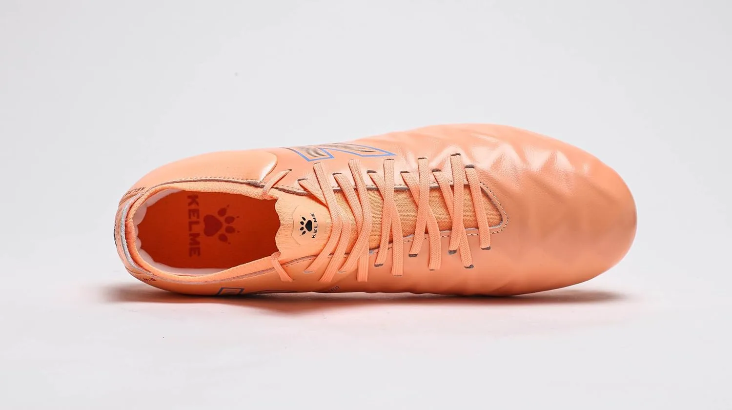 Футбольные бутсы KELME из телячьей кожи для мужчин и женщин - футбольная обувь для улицы и зала унисекс, размеры для взрослых - искусственная трава AG, оранжевый — фото 3