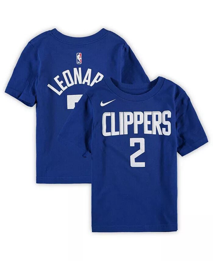 

Футболка с названием команды Royal LA Clippers для девочек и мальчиков дошкольного возраста Kawhi Leonard Royal LA Clippers Nike