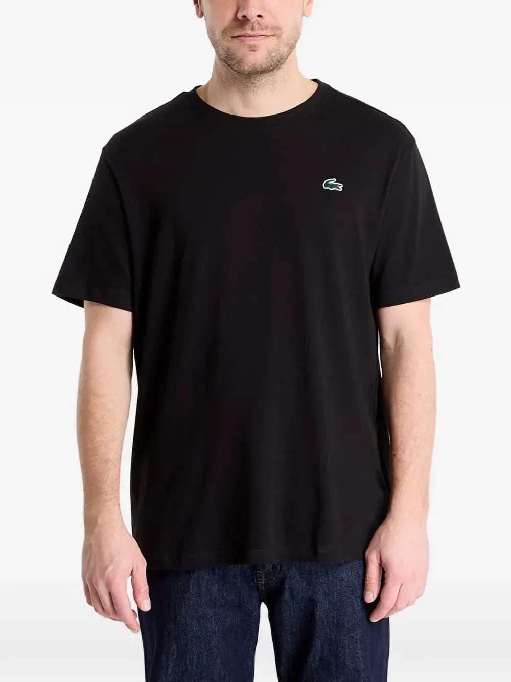 Футболка с графичным принтом Lacoste, черный