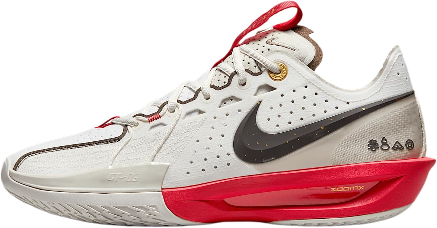 

Баскетбольные кроссовки Nike GT Cut 3 для мужчин, Sail/Light Khaki/University Red/Ironstone