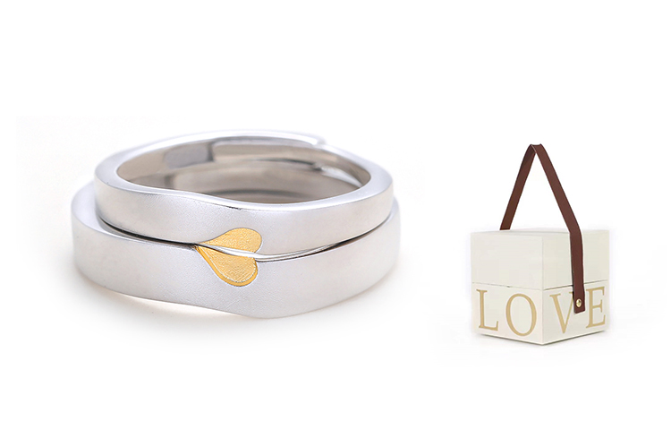 

Asia Star Парное кольцо из стерлингового серебра 925 пробы Unisex